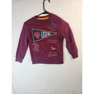 365 Kids Garanimals Boys Burgundy Legend Tiger Pennant Graphic Sweatshirt Size 6